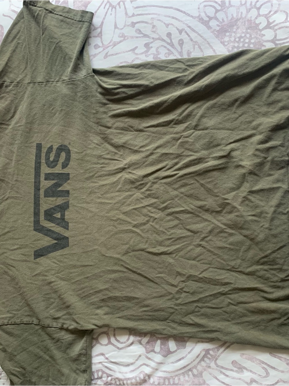 Vans Olive Green Short Sleeve Logo Tee